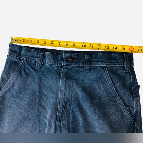 VTG 90s Y2K Patagonia Utility Workwear Pants L Blue Mens Straight 32 Waist jeans - Picture 8 of 13